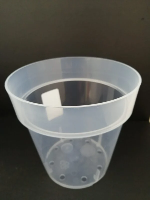 Vaso Tondo 15cm Trasparente con fori, foto 3