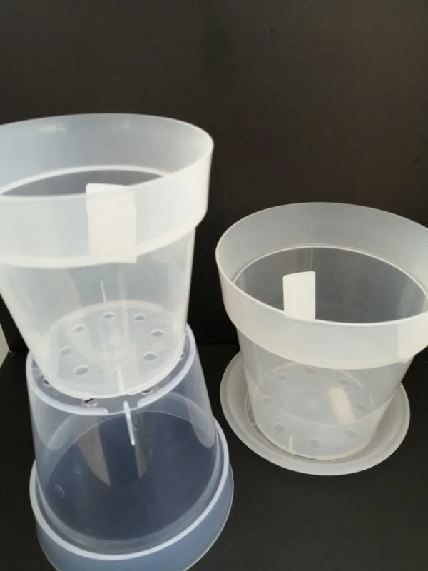 Vaso Tondo 11cm Trasparente con fori, foto 2