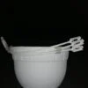 Vaso Basket cm 14 plastica color bianco