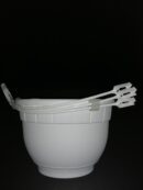 Vaso Basket cm 22 plastica color bianco