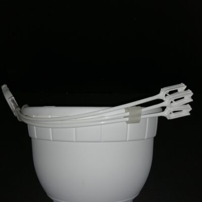 Vaso Basket cm 18 plastica color bianco