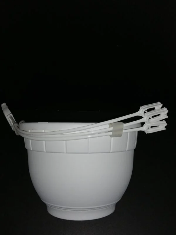Vaso Basket cm 14 plastica color bianco