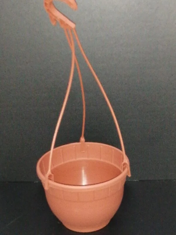 Vaso Basket cm 25 plastica color cotto, foto 2
