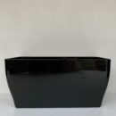 Vaso cassetta cm 25 nero lucido