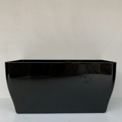 Vaso cassetta cm 25 nero lucido