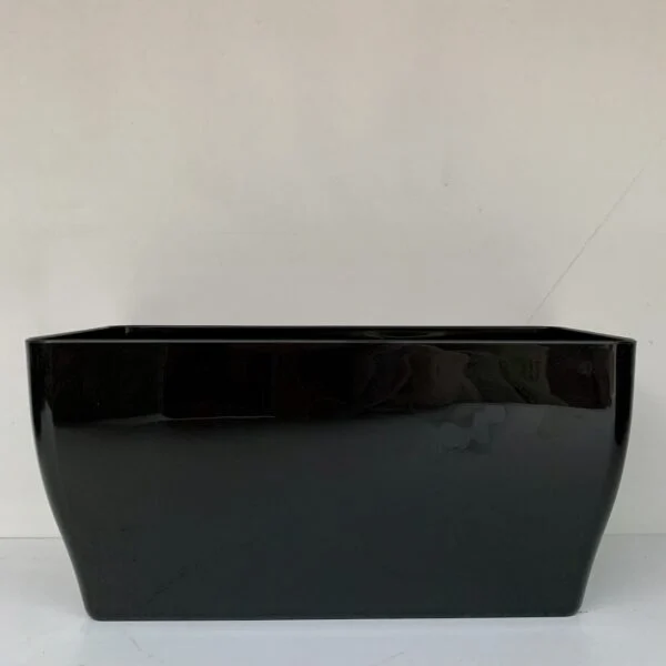 Vaso cassetta cm 25 nero lucido