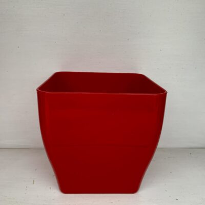 Vaso Quadrato 13 cm rosso