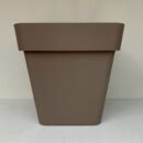 Vaso quadrato cm 20 grigio tortora