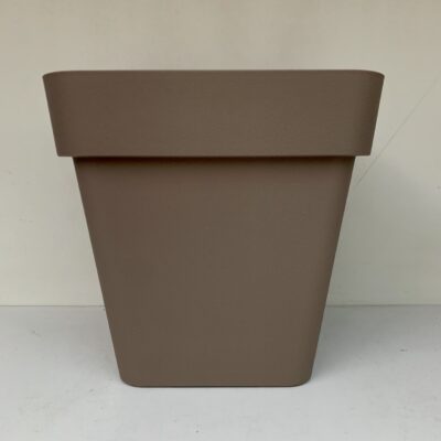 Vaso quadrato cm 20 grigio tortora