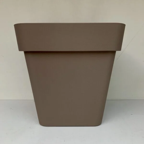Vaso quadrato cm 20 grigio tortora