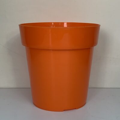 Vaso tondo cm 15 arancione fluo