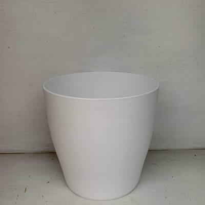 Vaso tondo 13cm bianco