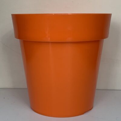 Vaso tondo cm 13 arancione fluo
