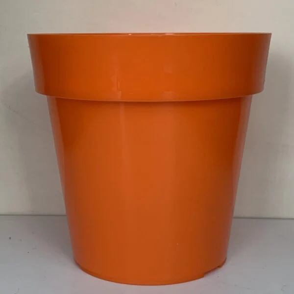 Vaso tondo cm 13 arancione fluo