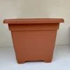Vaso quadrato cm 20 rosso mattone