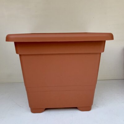 Vaso quadrato cm 20 rosso mattone